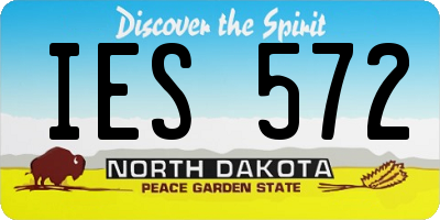 ND license plate IES572