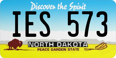ND license plate IES573