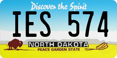 ND license plate IES574