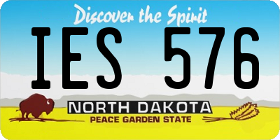 ND license plate IES576