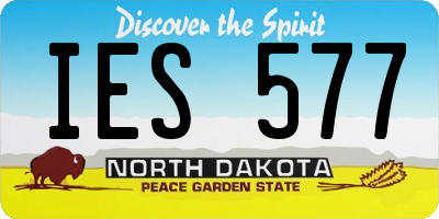 ND license plate IES577