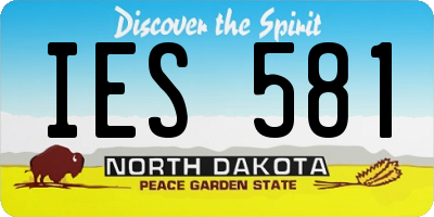 ND license plate IES581