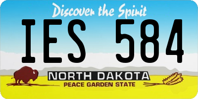 ND license plate IES584