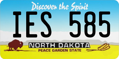 ND license plate IES585