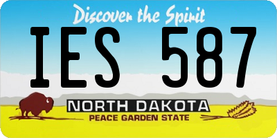 ND license plate IES587