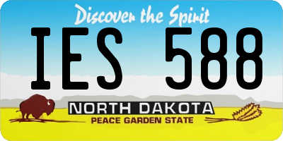 ND license plate IES588