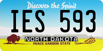 ND license plate IES593