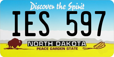 ND license plate IES597