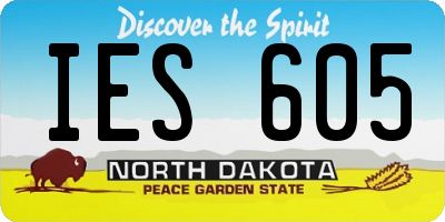 ND license plate IES605