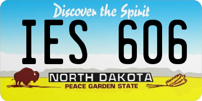ND license plate IES606