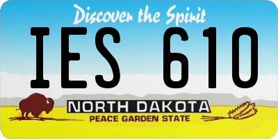 ND license plate IES610