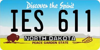 ND license plate IES611