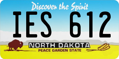 ND license plate IES612