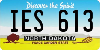 ND license plate IES613
