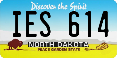 ND license plate IES614