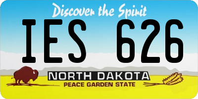 ND license plate IES626