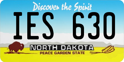 ND license plate IES630