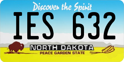 ND license plate IES632