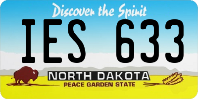 ND license plate IES633