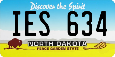 ND license plate IES634