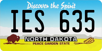 ND license plate IES635
