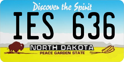 ND license plate IES636
