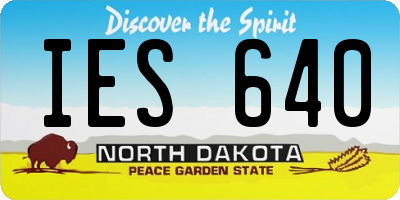 ND license plate IES640
