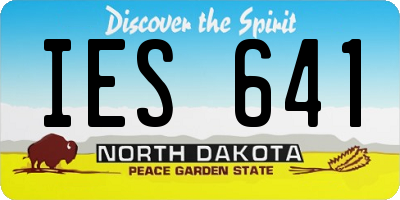 ND license plate IES641