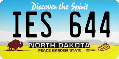 ND license plate IES644