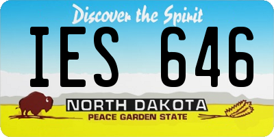ND license plate IES646