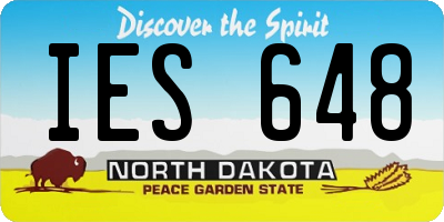 ND license plate IES648