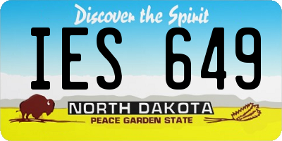 ND license plate IES649