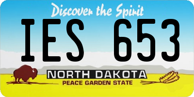 ND license plate IES653