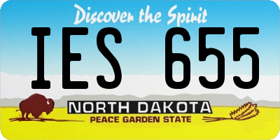 ND license plate IES655