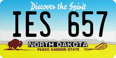 ND license plate IES657