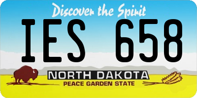 ND license plate IES658