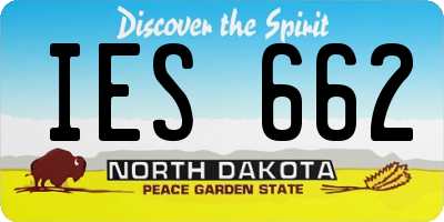 ND license plate IES662