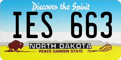 ND license plate IES663
