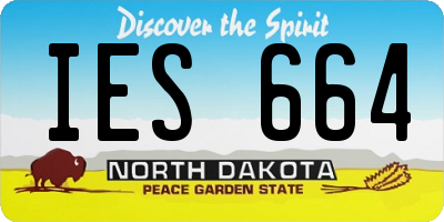 ND license plate IES664