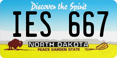 ND license plate IES667