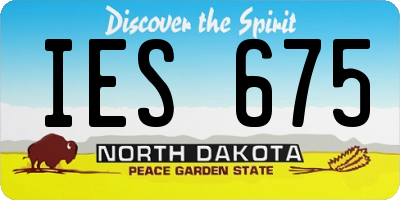 ND license plate IES675