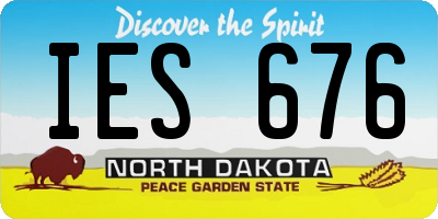 ND license plate IES676
