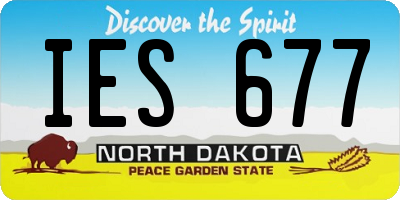 ND license plate IES677