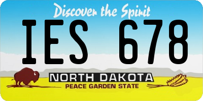 ND license plate IES678