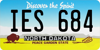 ND license plate IES684