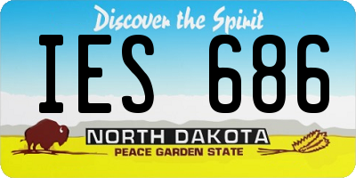 ND license plate IES686