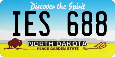 ND license plate IES688
