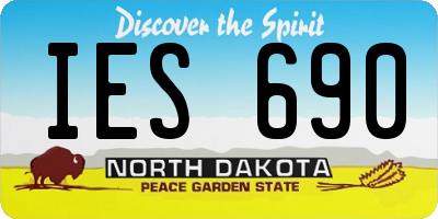 ND license plate IES690