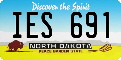 ND license plate IES691