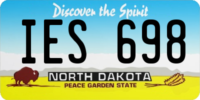 ND license plate IES698
